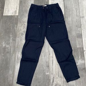 NWOT H&M Navy Blue Joggers with Cuffed Ankles, Size 0